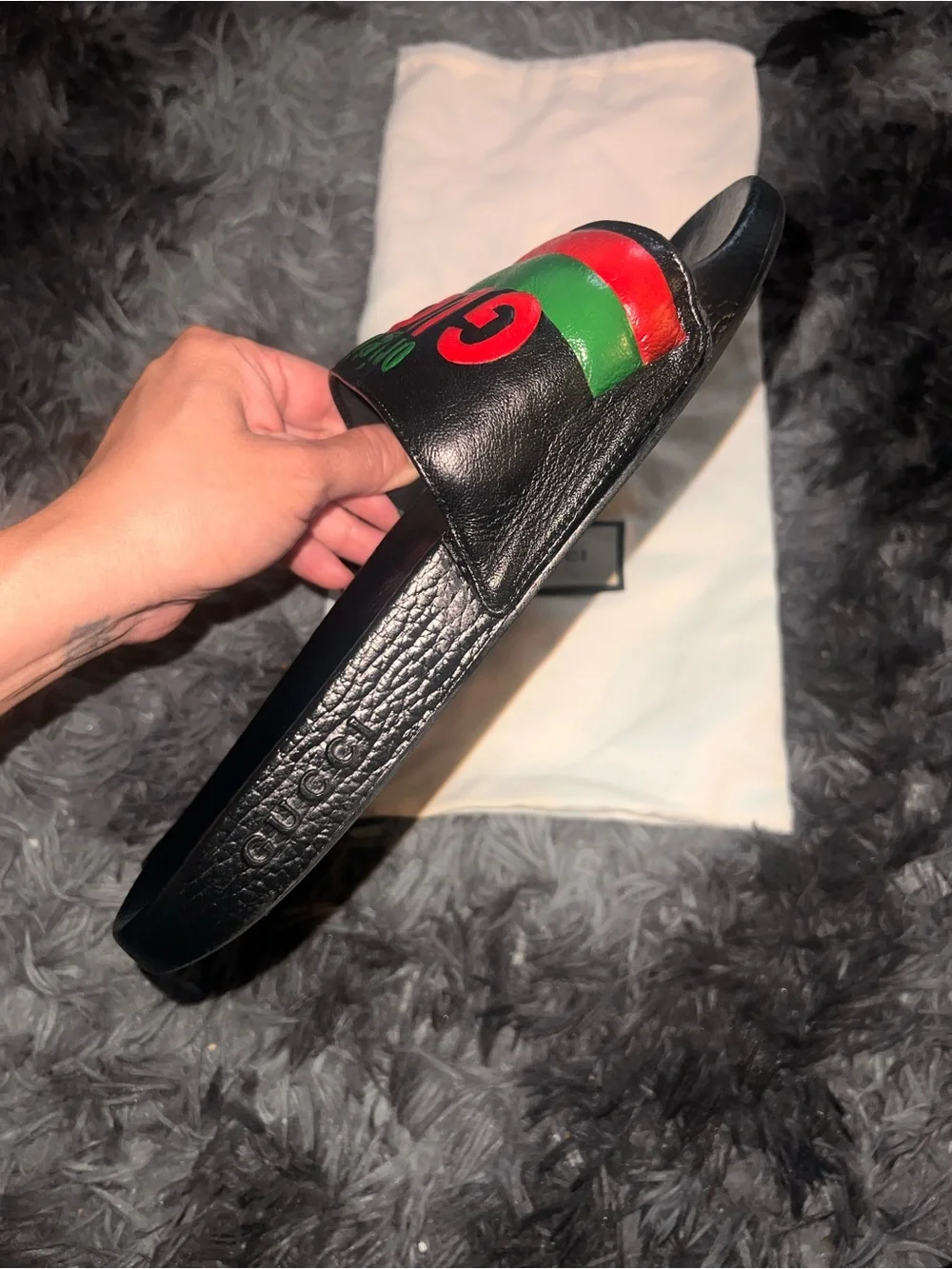 Original GUCCI Black Slides